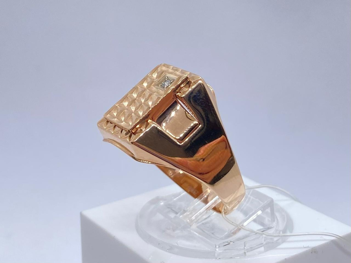 КОЛЬЦО ПЕЧАТКА с камнем (Au 585)