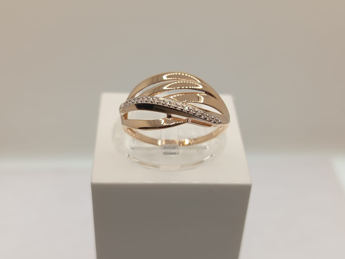 КОЛЬЦО С КАМНЯМИ (Au 585)