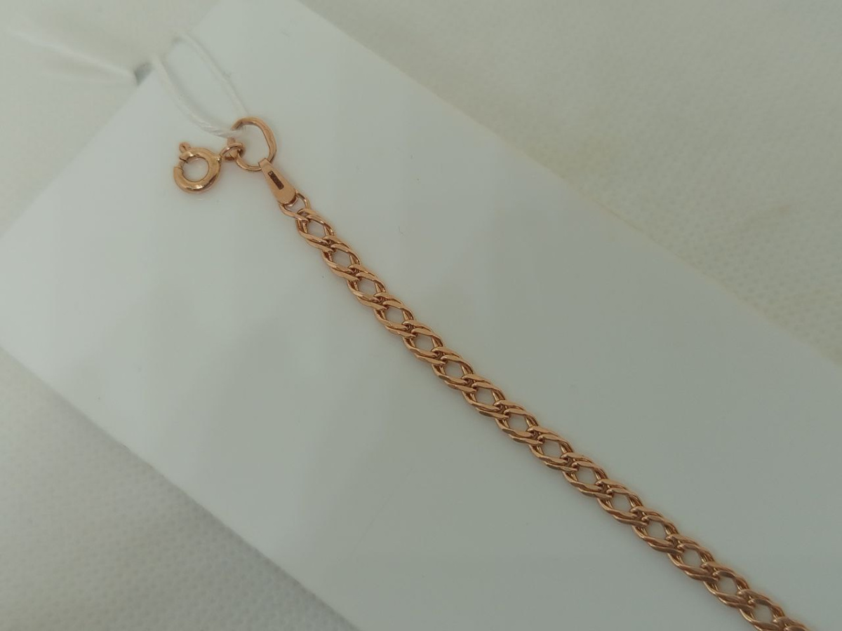 БРАСЛЕТ ПОЛНОВЕСНЫЙ Ромб двойной Au 585