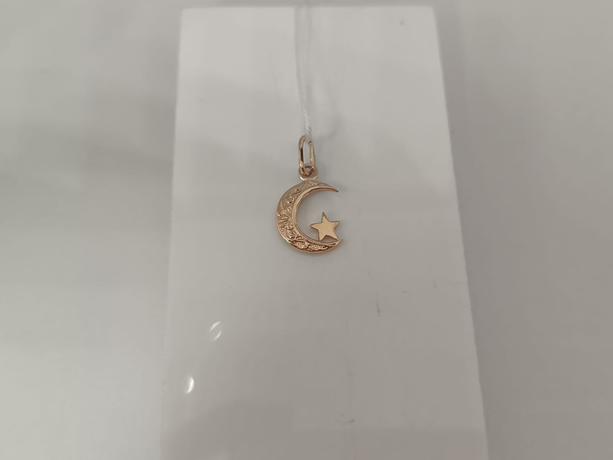 ПОДПБК585 ПОДВЕСКА ПОЛУМЕСЯЦ БЕЗ КАМНЯ (Au 585)