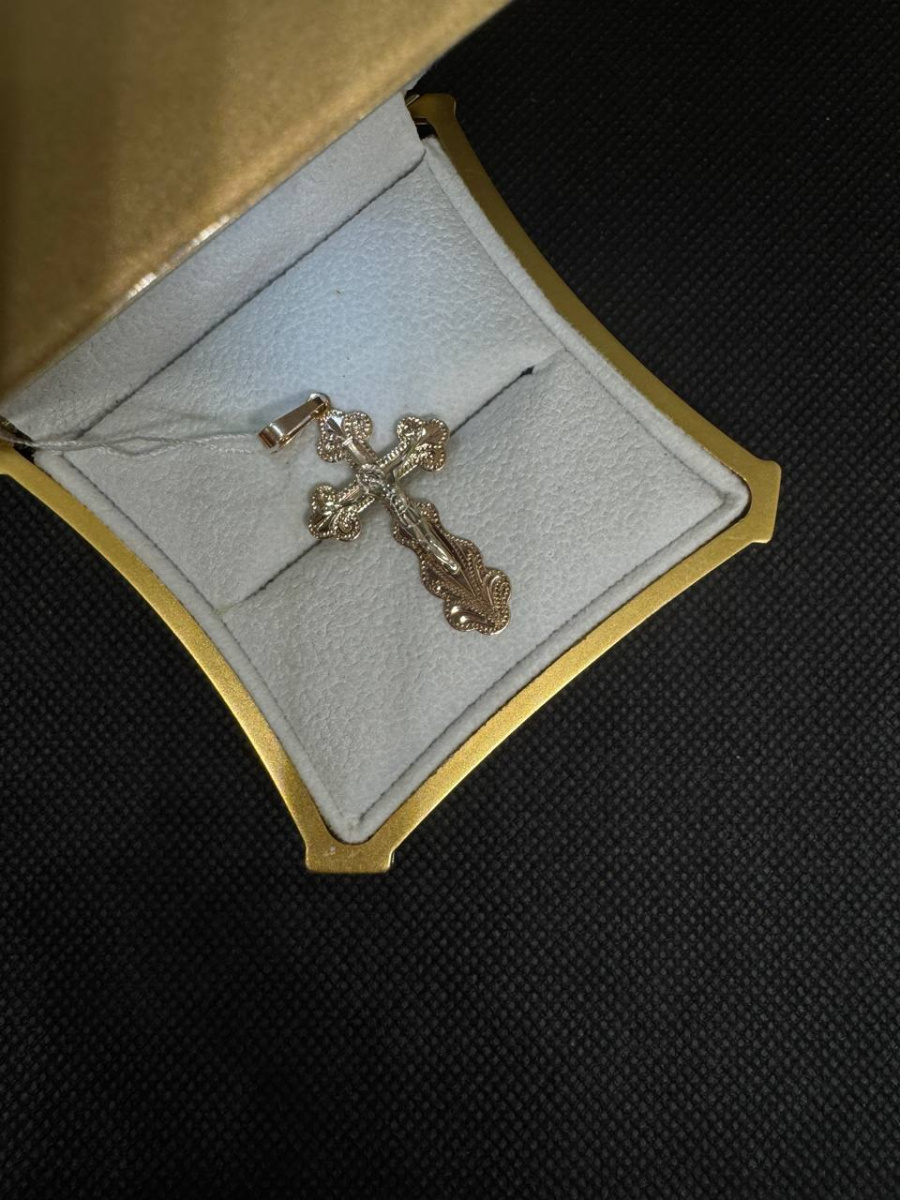 ПОДВЕСКА КРЕСТ без камня (Au 585)