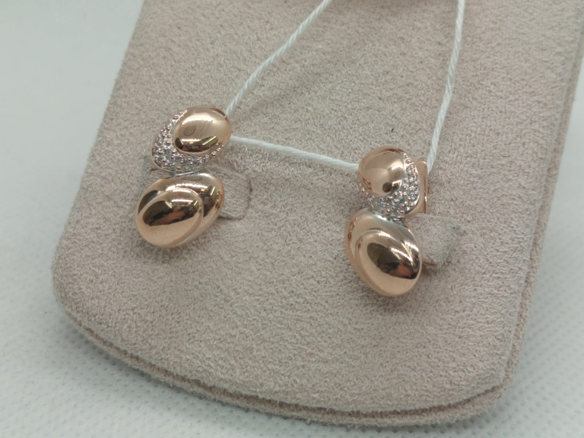 СКМИ585 СЕРЬГИ С КАМНЯМИ (Au 585)