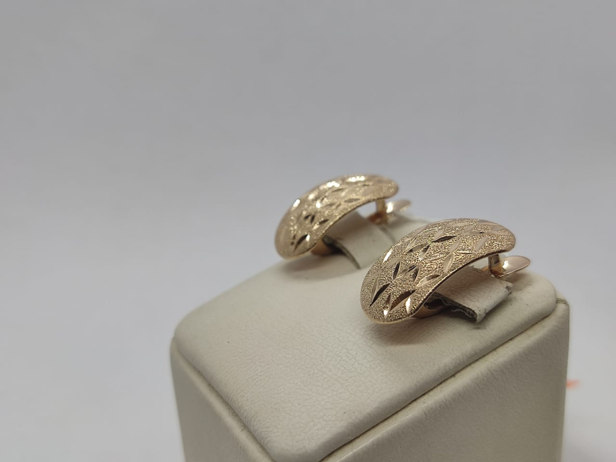 СБКМ585 СЕРЬГИ БЕЗ КАМНЯ (Au 585)