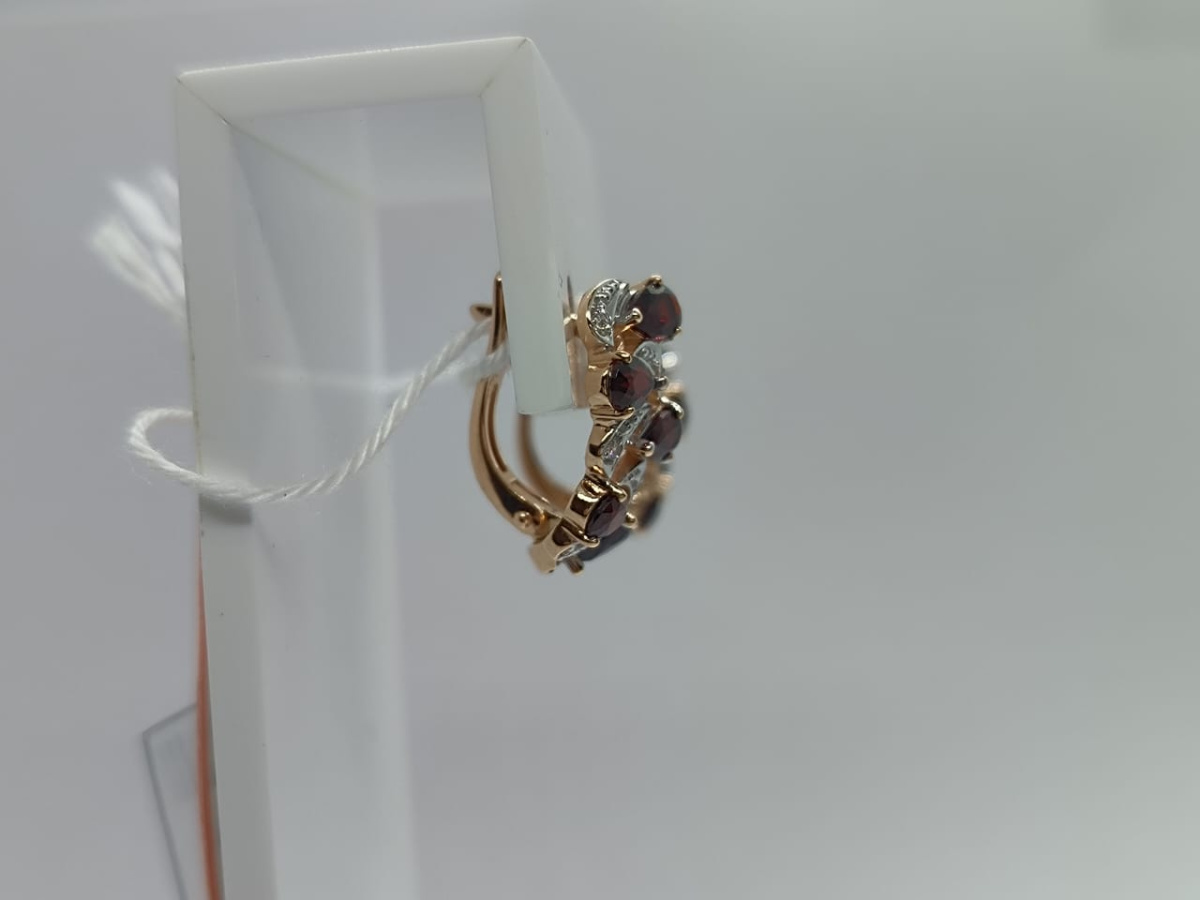 СКМИ585 СЕРЬГИ С КАМНЯМИ (Au 585)