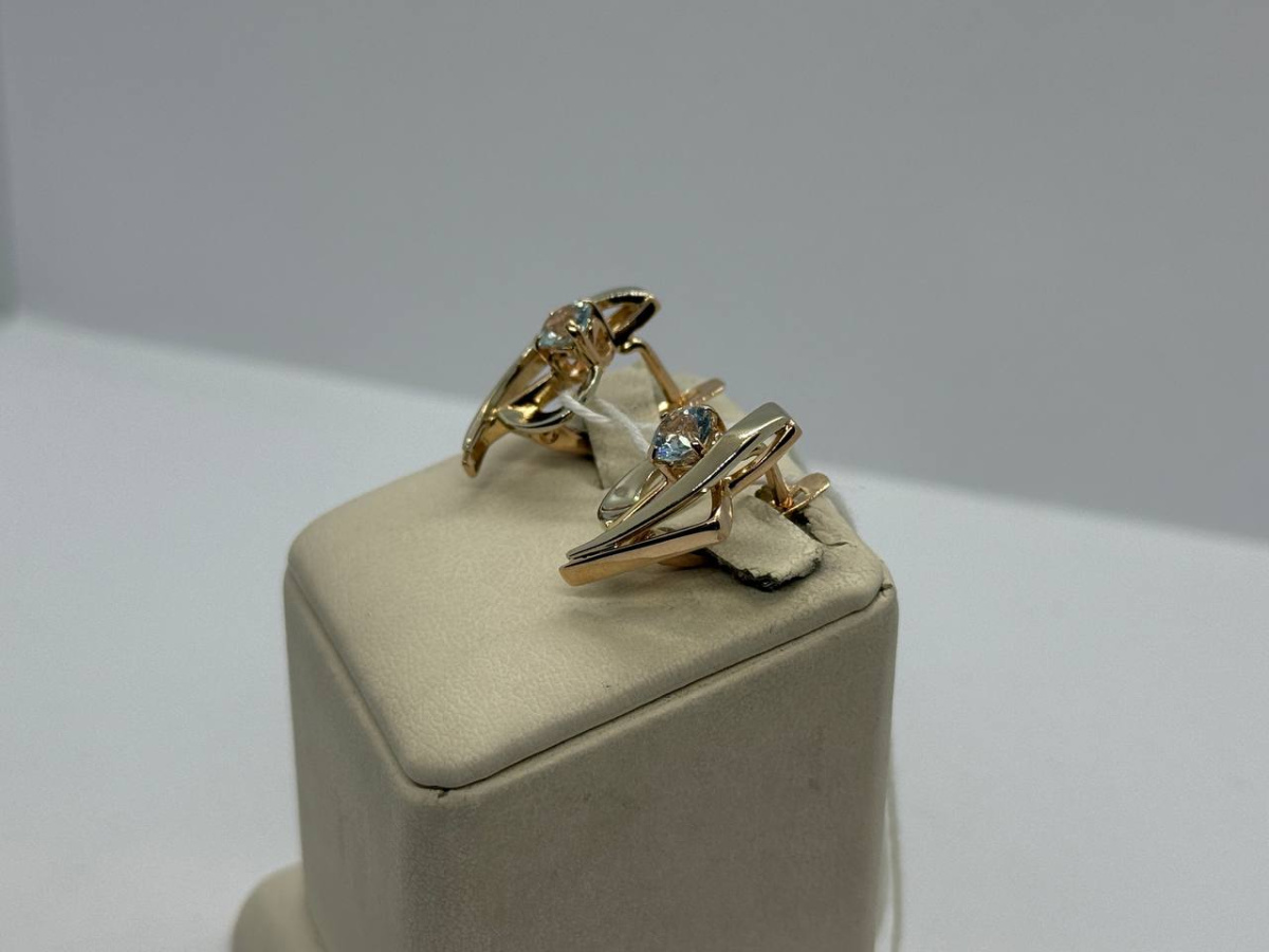 СЕРЬГИ С КАМНЕМ (Au 585)