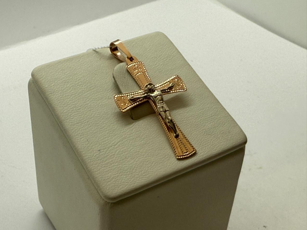 ПОДВЕСКА КРЕСТ без камня (Au 585)