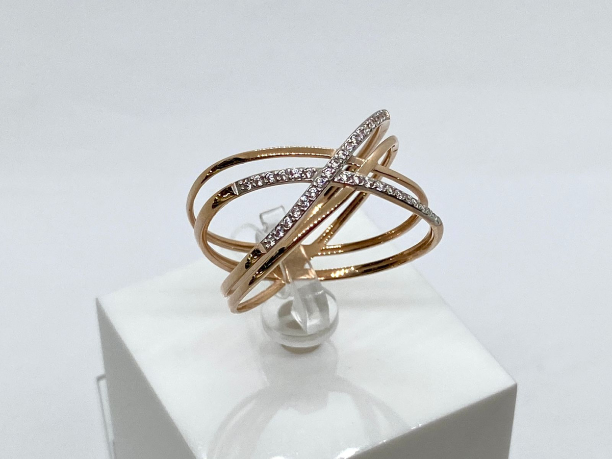 КОЛЬЦО С КАМНЯМИ (Au 585)