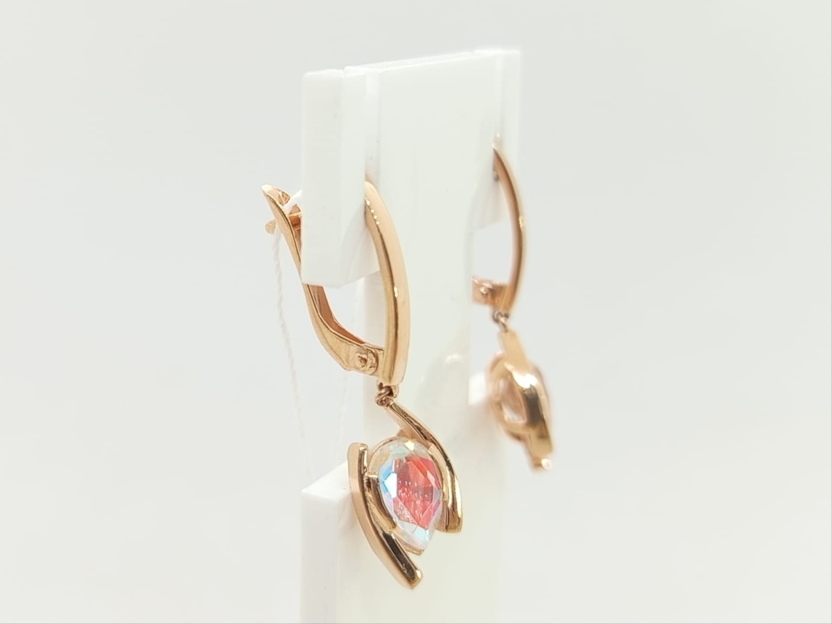 СЕРЬГИ С КАМНЕМ (Au 585)