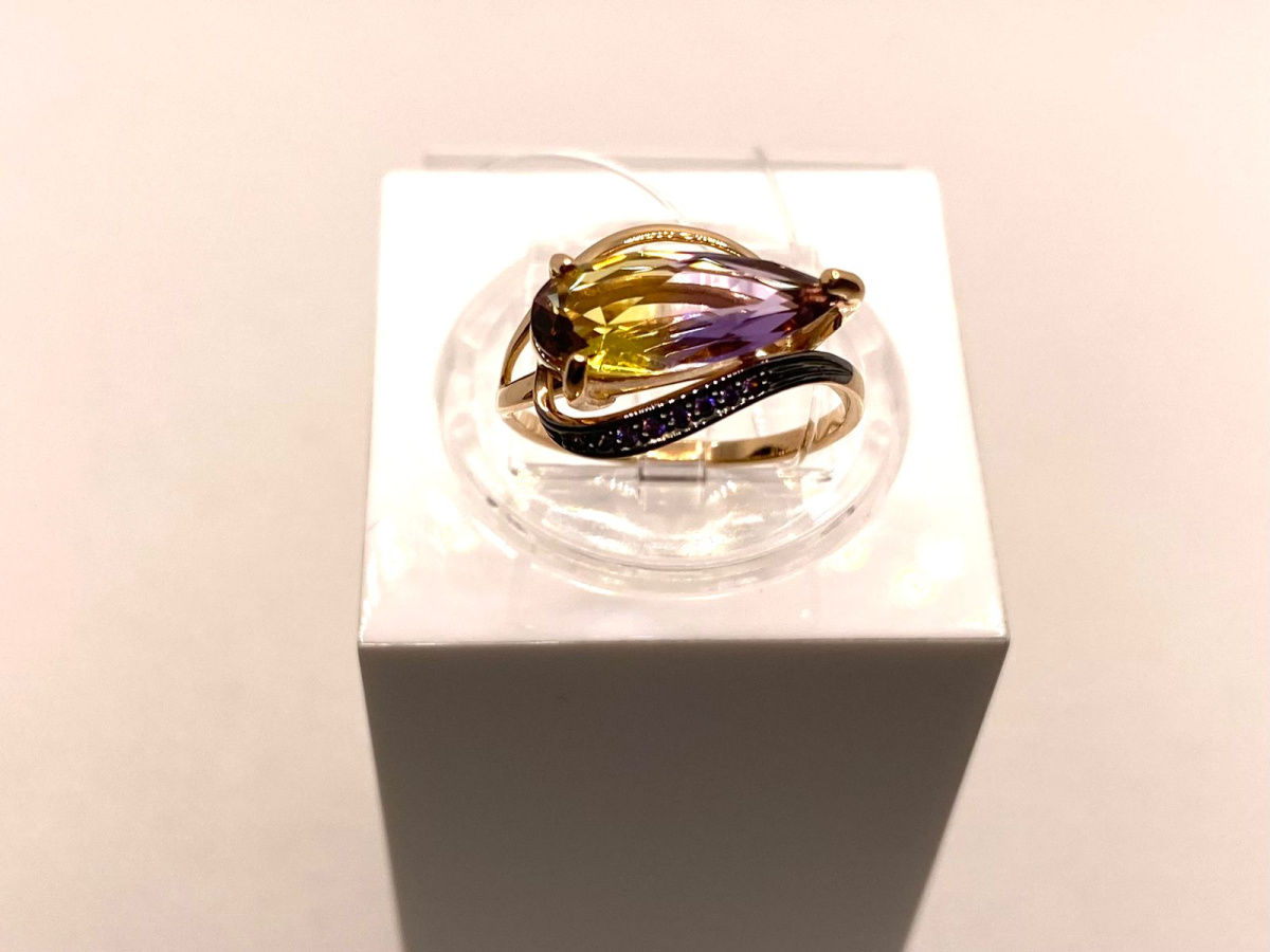 КОЛЬЦО С КАМНЯМИ (Au 585)