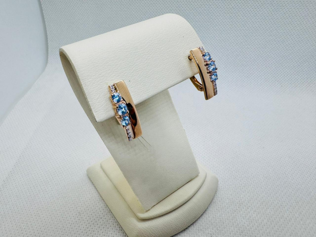 СЕРЬГИ С КАМНЯМИ (Au 585)