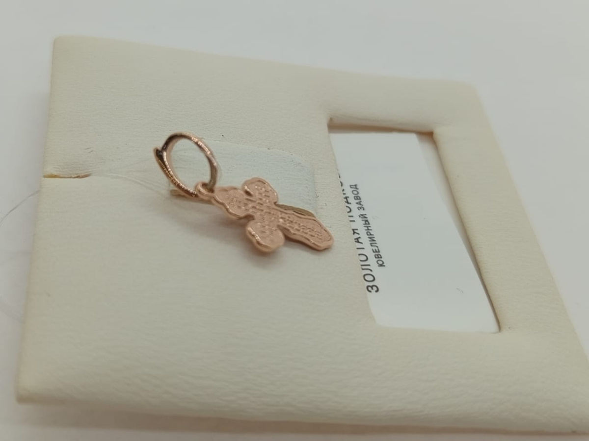 810-00123-10-00-00-00 ПОДВЕСКА КРЕСТ без камня (Au 585)