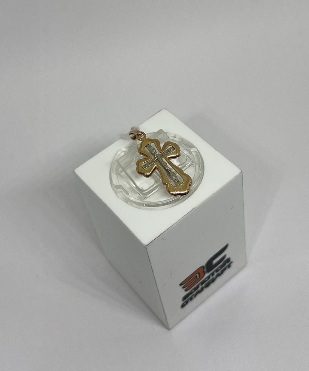 ПОДКБК585 ПОДВЕСКА КРЕСТ БЕЗ КАМНЯ (Au 585)