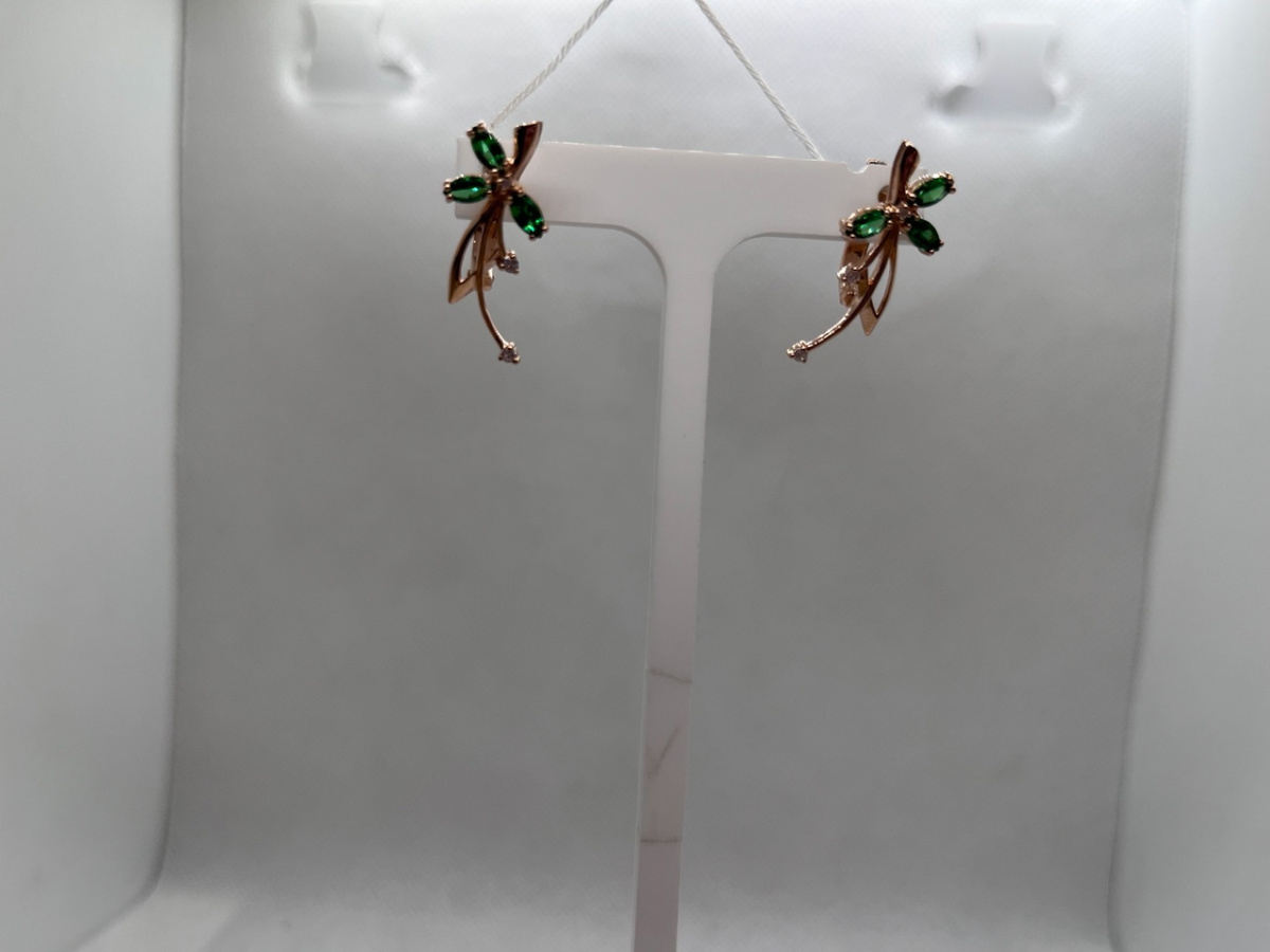 СКМИ585 СЕРЬГИ С КАМНЯМИ (Au 585)