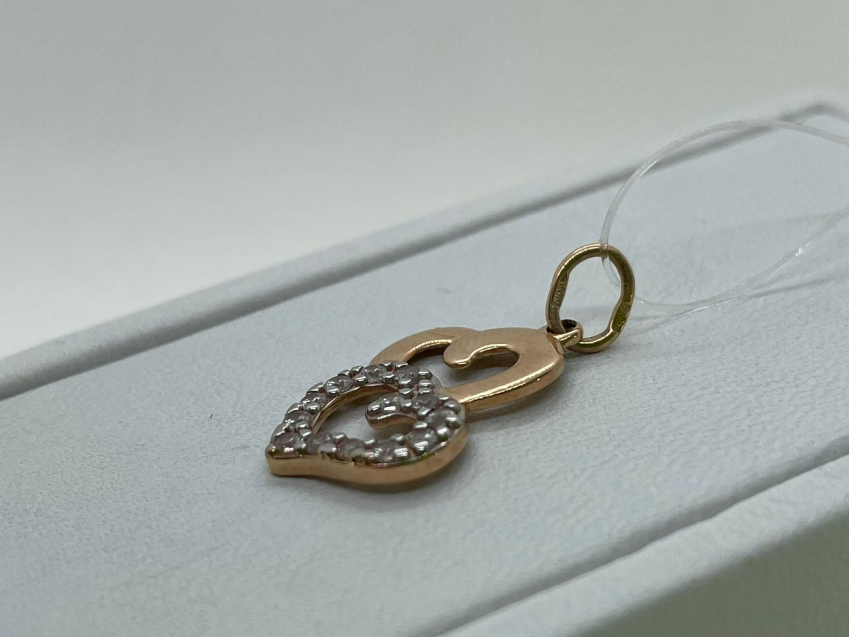 5826 ПОДВЕСКА С КАМНЯМИ (Au 585)