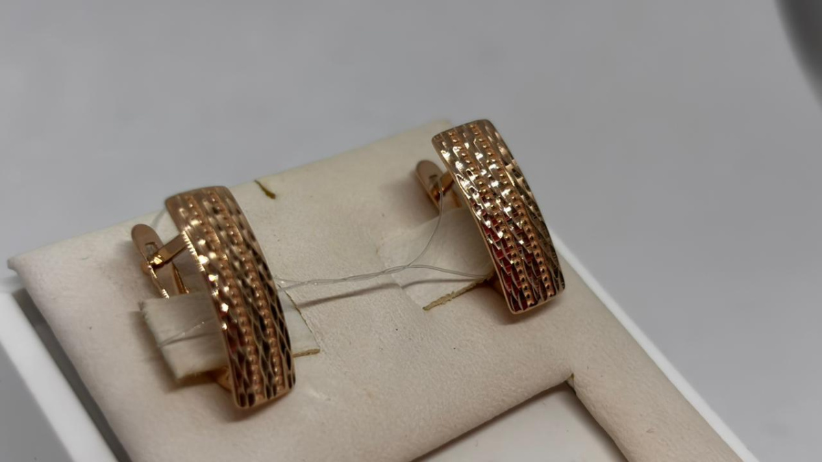 СЕРЬГИ БЕЗ КАМНЯ (Au 585)