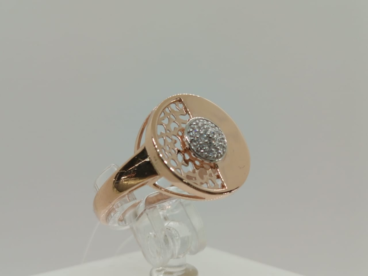 КОЛЬЦО С КАМНЯМИ (Au 585)