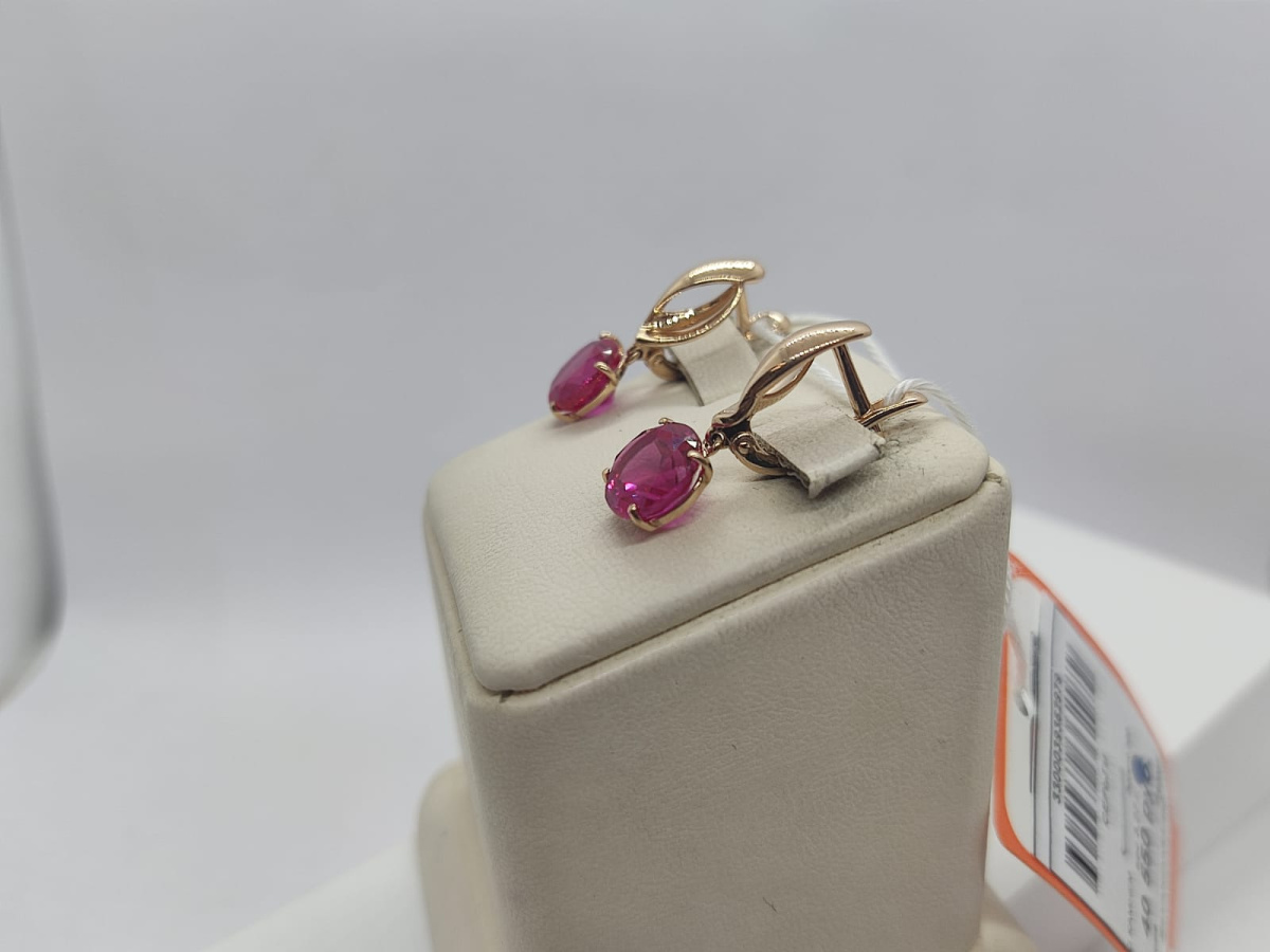 СЕРЬГИ С КАМНЕМ (Au 585)