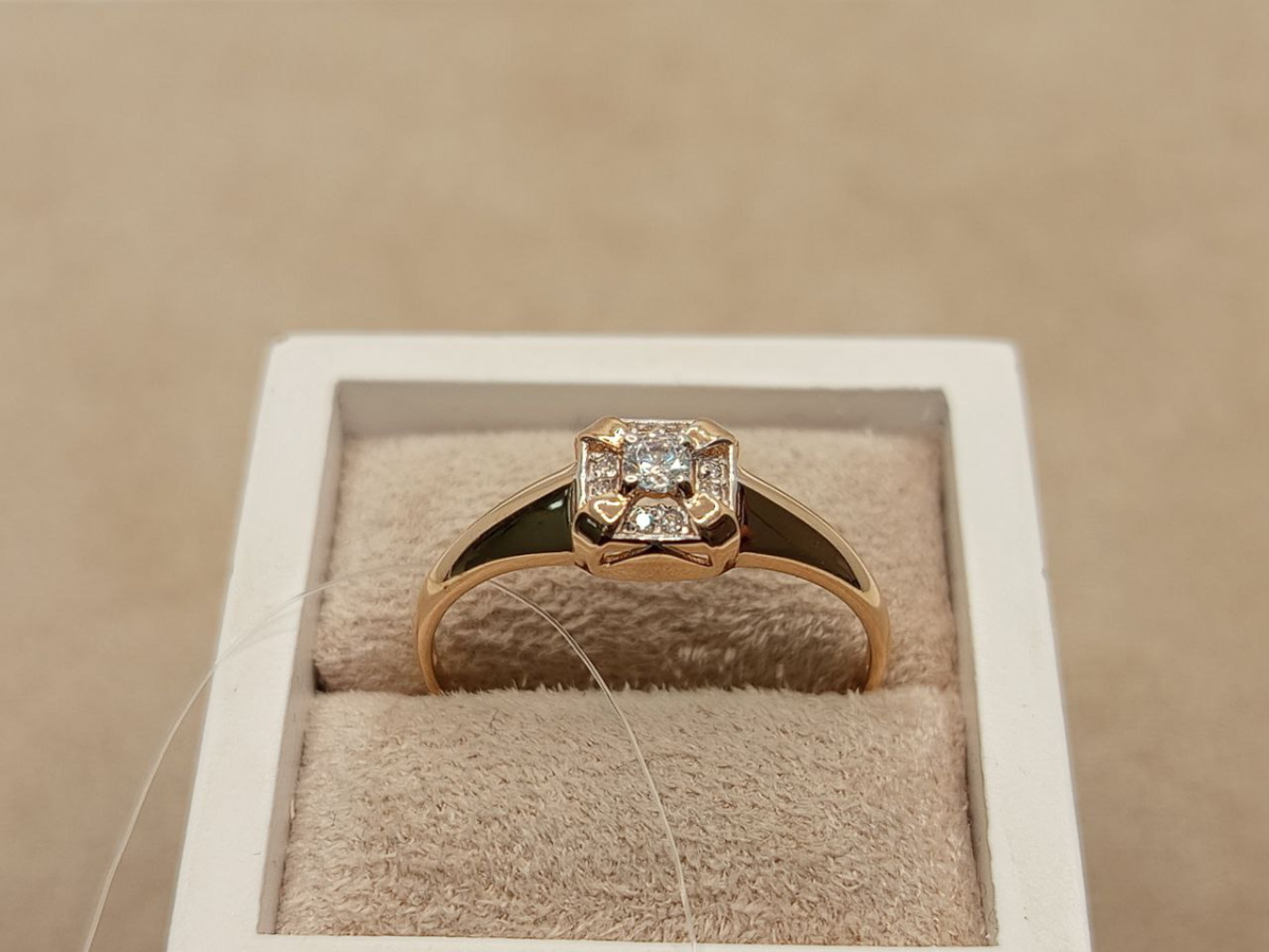 КОЛЬЦО С КАМНЯМИ (Au 585)