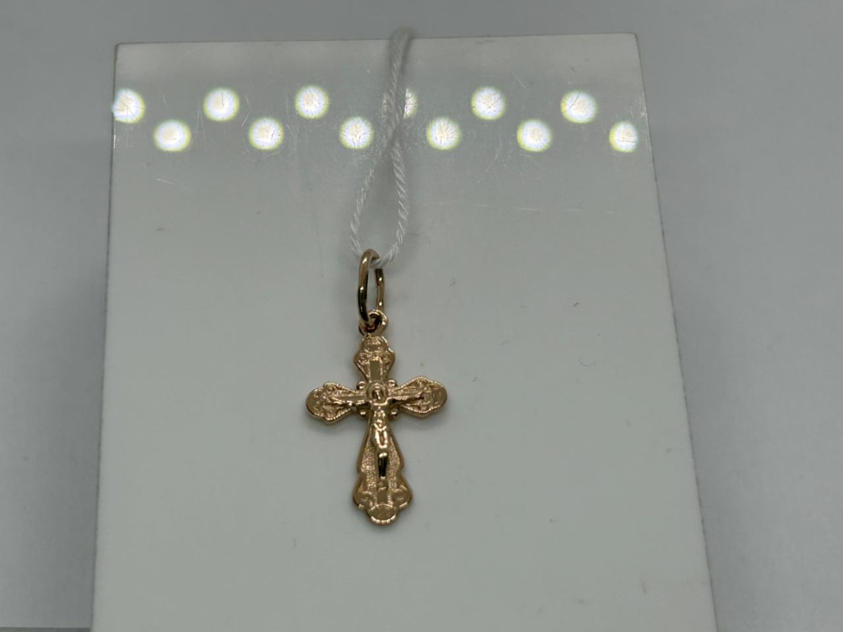 ПОДКБК585 ПОДВЕСКА КРЕСТ БЕЗ КАМНЯ (Au 585)