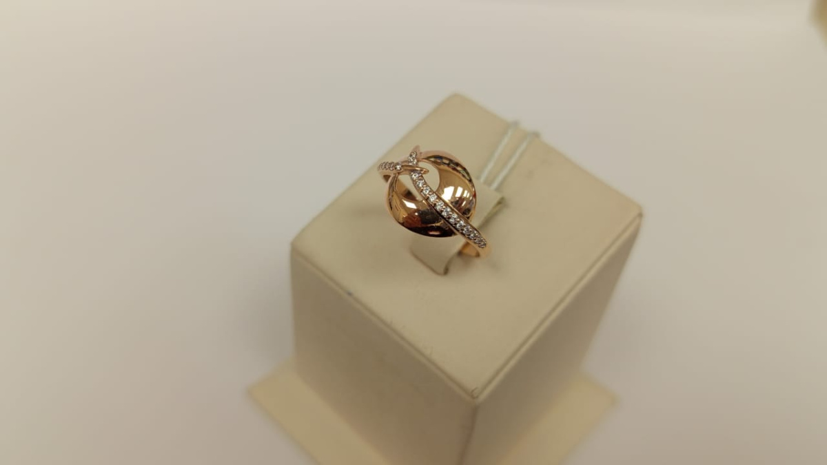 КОЛЬЦО С КАМНЯМИ (Au 585)