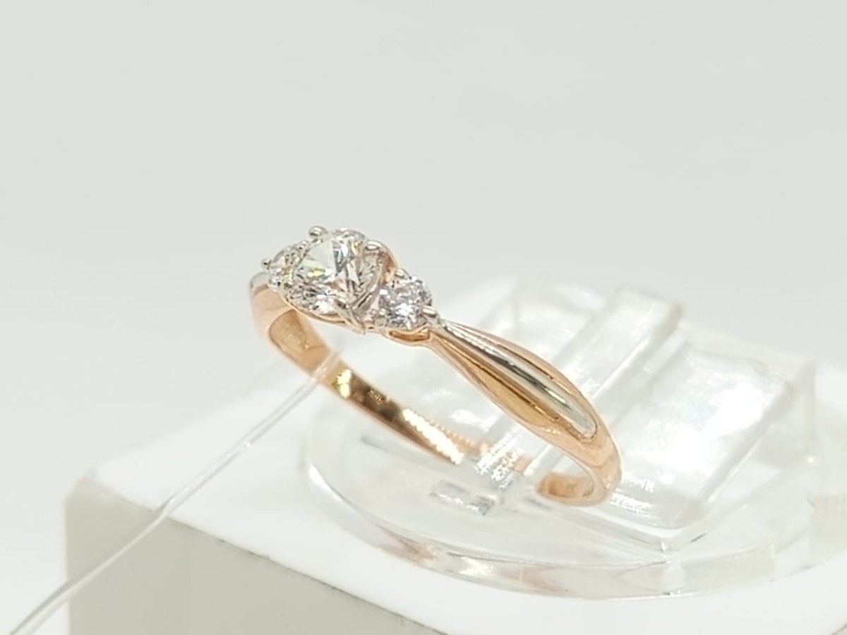 КОЛЬЦО С КАМНЯМИ (Au 585)