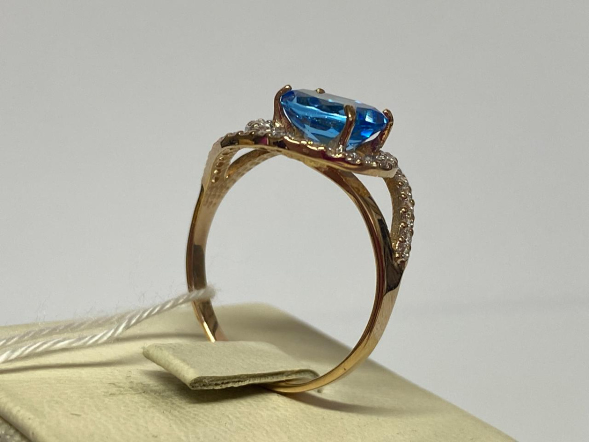 КОЛКМИ585 КОЛЬЦО С КАМНЯМИ (Au 585)