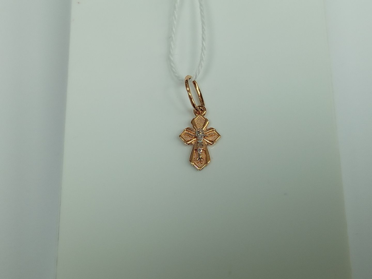 ПОДВЕСКА КРЕСТ БЕЗ КАМНЯ (Au 585)