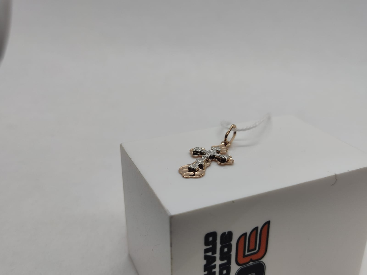 ПОДКБК585 ПОДВЕСКА КРЕСТ БЕЗ КАМНЯ (Au 585)