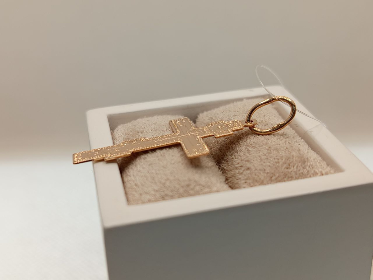 ПОДВЕСКА КРЕСТ без камня (Au 585)