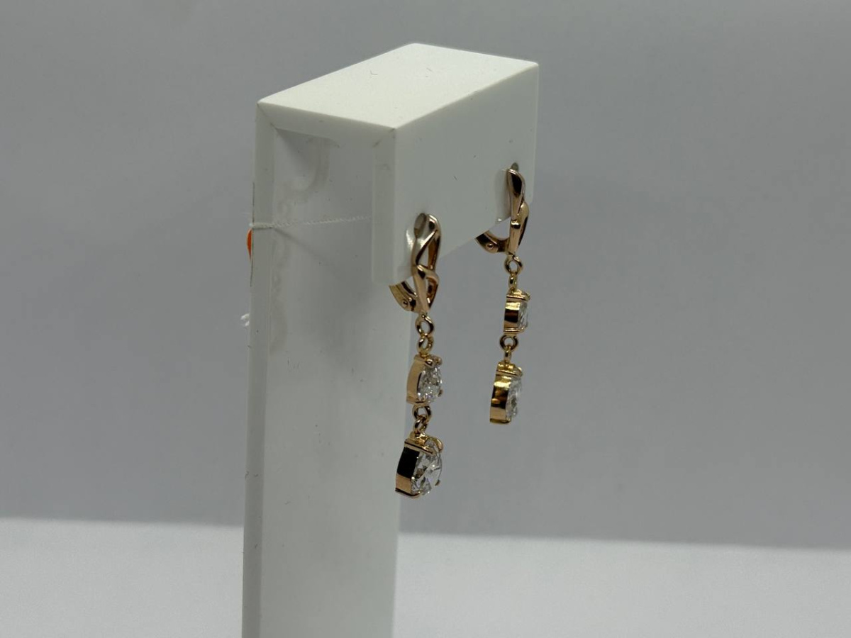 СКМИ585 СЕРЬГИ С КАМНЯМИ (Au 585)