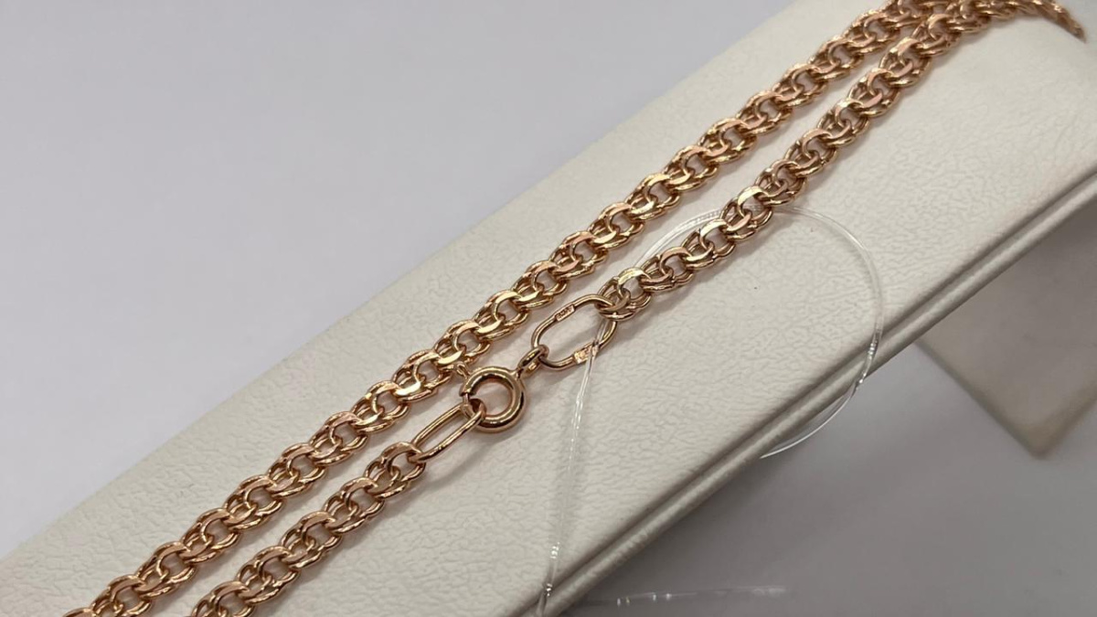 570005022 ЦЕПЬ ПУСТОТЕЛАЯ Бисмарк (Au 585)