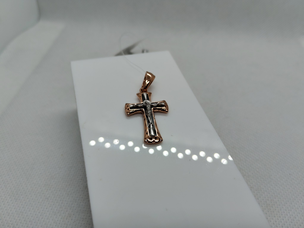 ПОДВЕСКА КРЕСТ с камнем (Au 585)