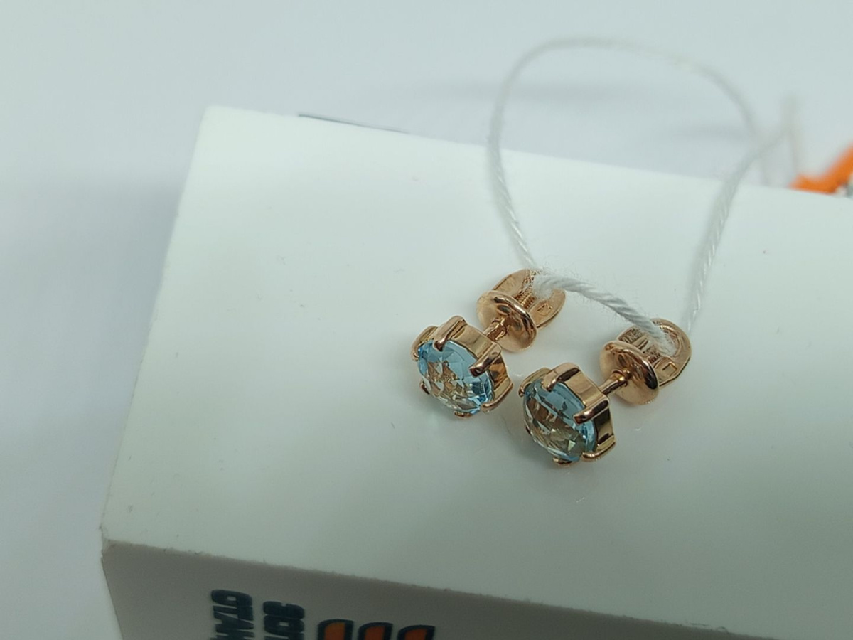 СЕРЬГИ С КАМНЕМ (Au 585)