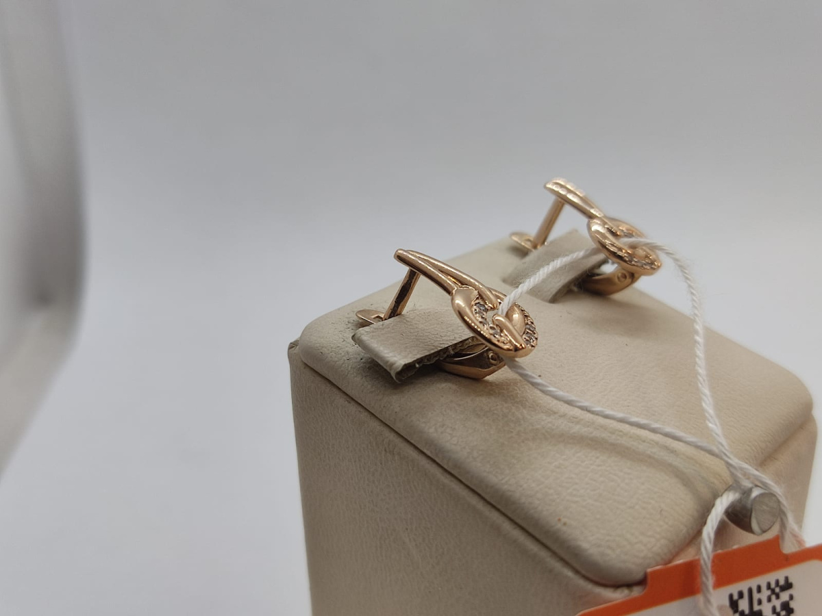 СКМИ585 СЕРЬГИ С КАМНЯМИ (Au 585)