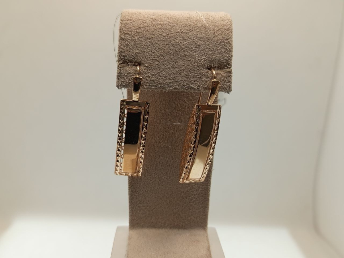 СЕРЬГИ ПЕТЕЛЬКА без камня (Au 585)