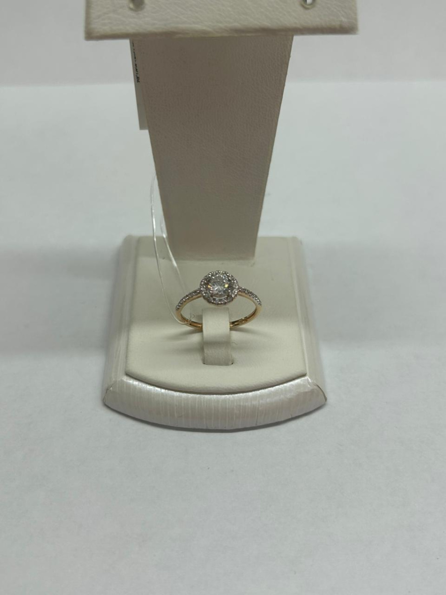 КОЛЬЦО С КАМНЯМИ (Au 585)