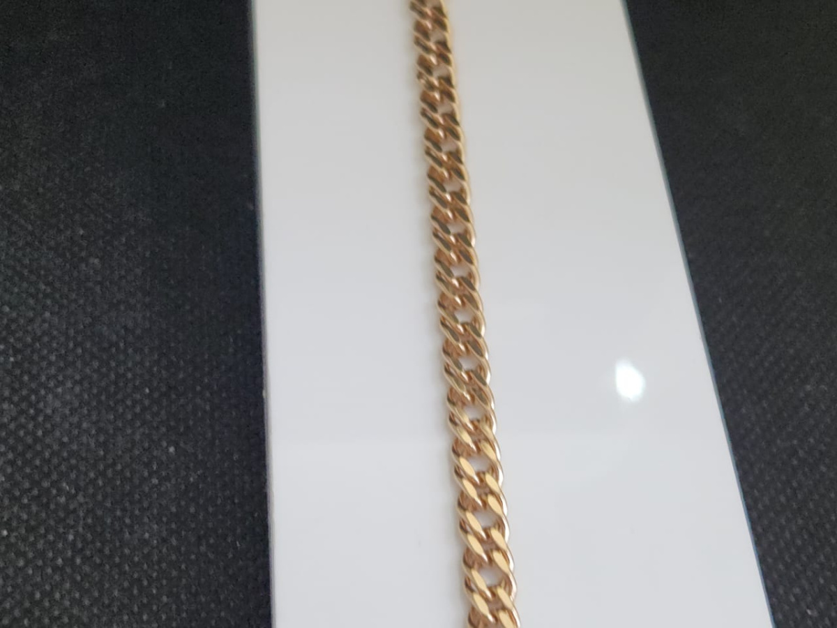 БРАСЛЕТ ПУСТОТЕЛЫЙ Ромб двойной Au 585