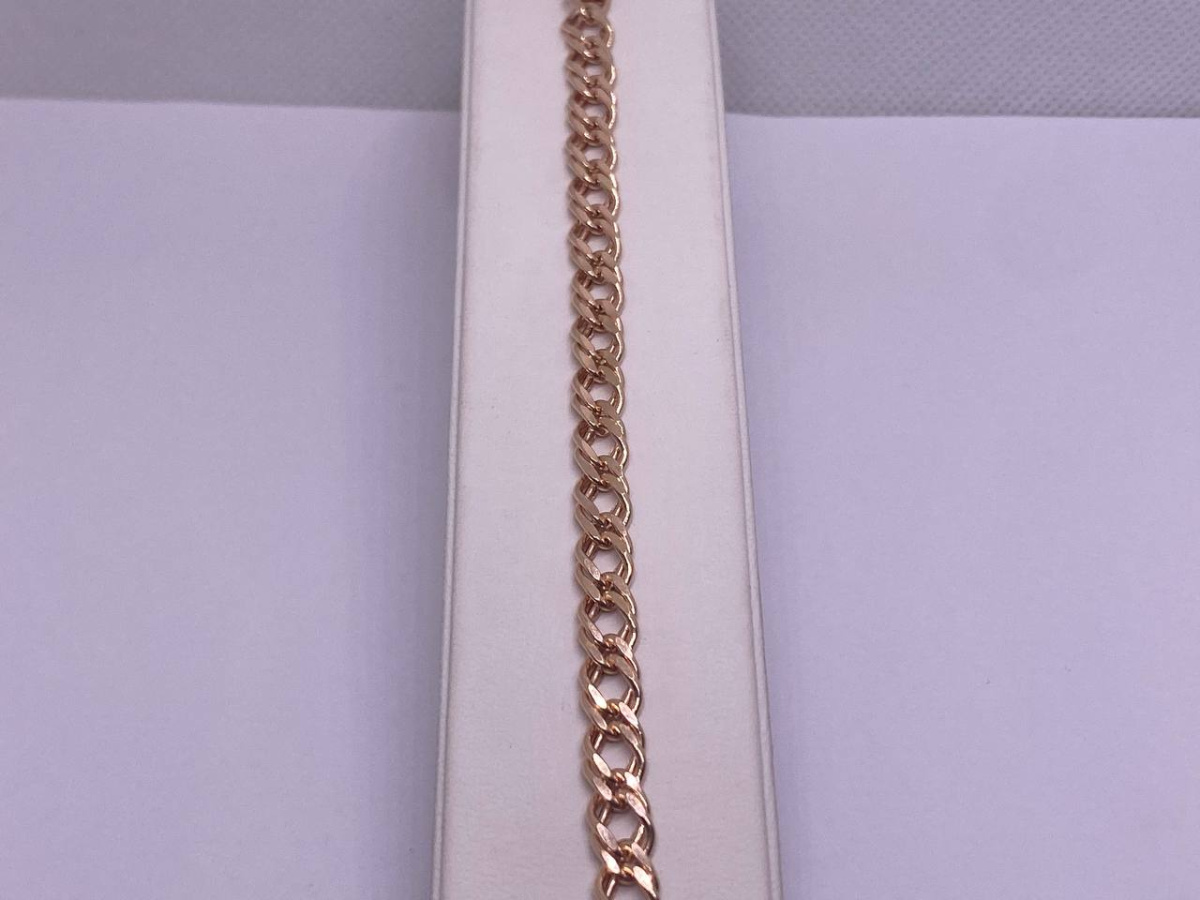 БРАСЛЕТ ПУСТОТЕЛЫЙ Ромб двойной (Au 585)