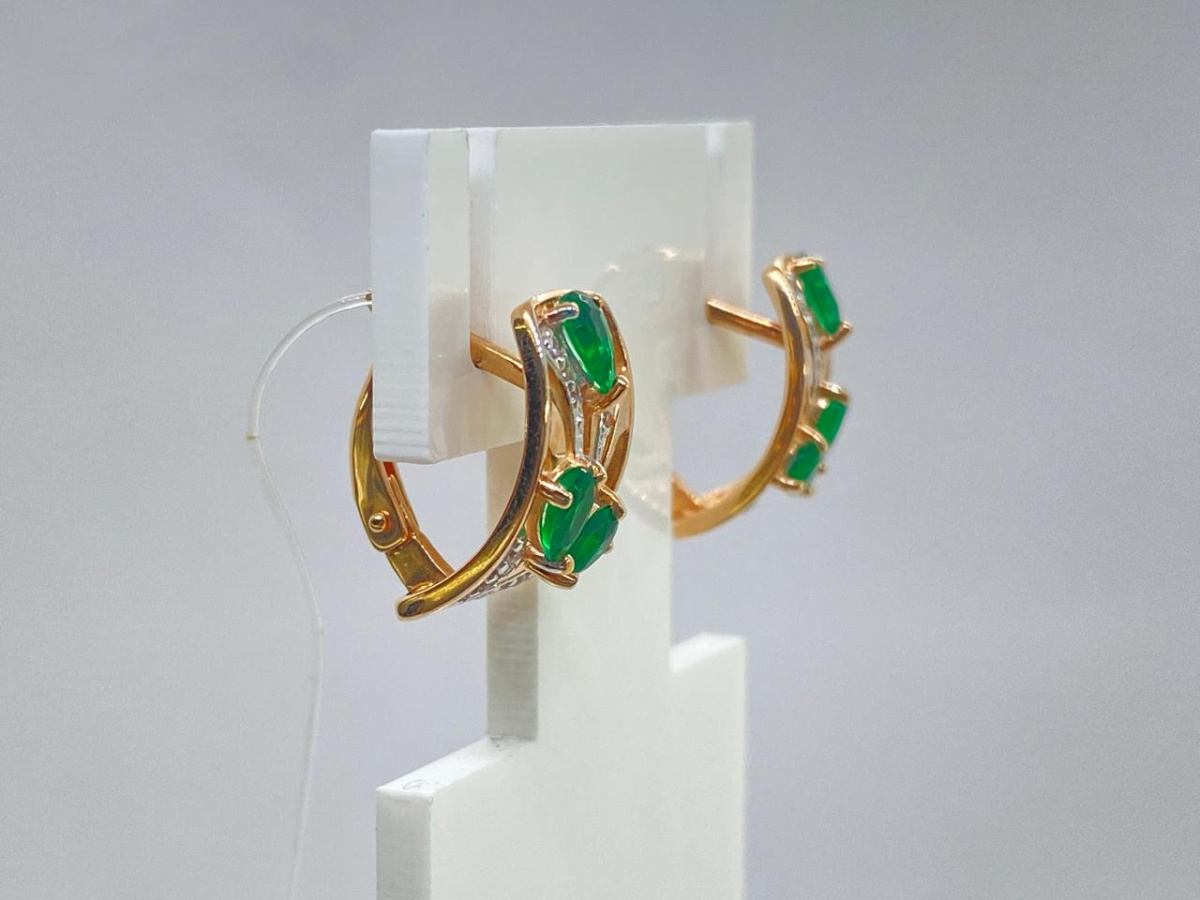 СЕРЬГИ С КАМНЯМИ (Au 585)