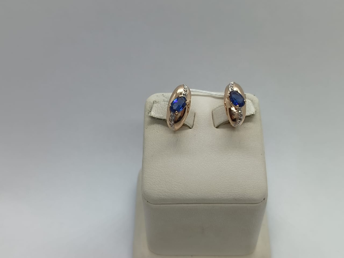 СКМИ585 СЕРЬГИ С КАМНЯМИ (Au 585)