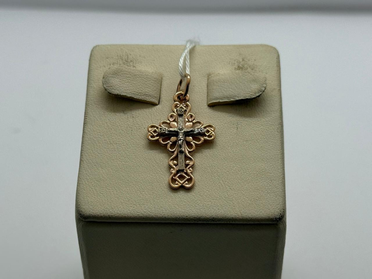 ПОДКБК585 ПОДВЕСКА КРЕСТ БЕЗ КАМНЯ (Au 585)