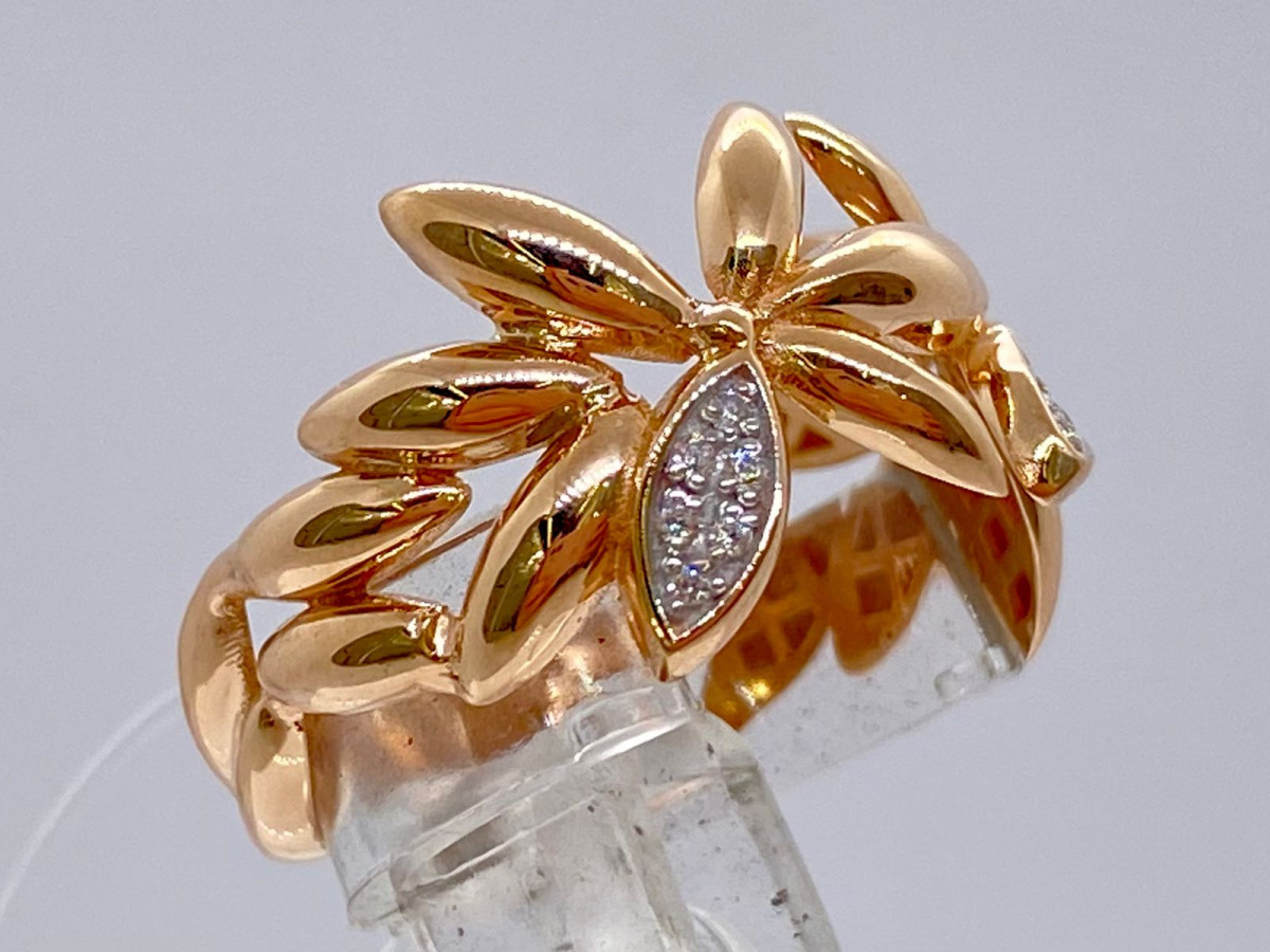 КОЛЬЦО С КАМНЯМИ (Au 585)