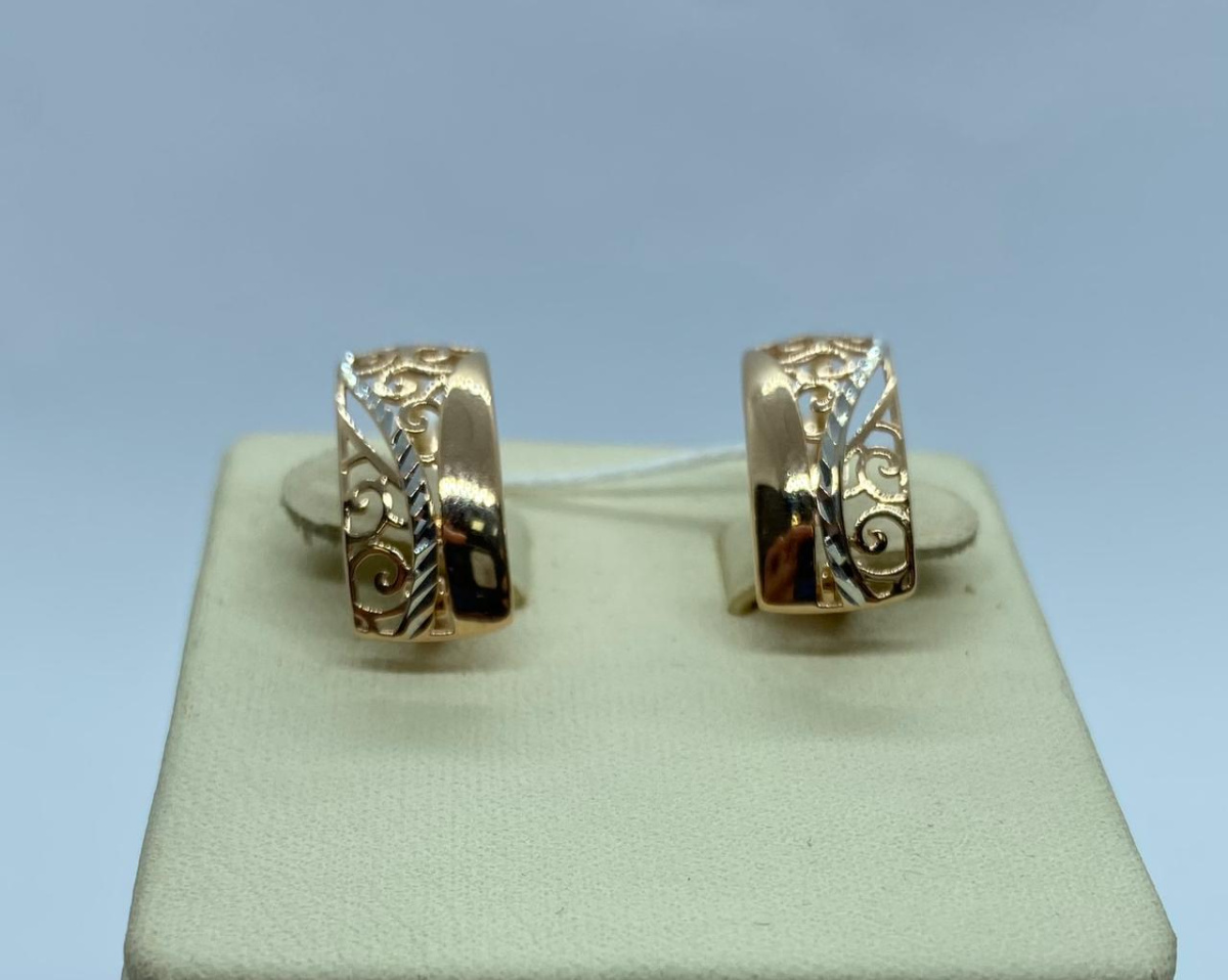 СБКМ585 СЕРЬГИ БЕЗ КАМНЯ (Au 585)