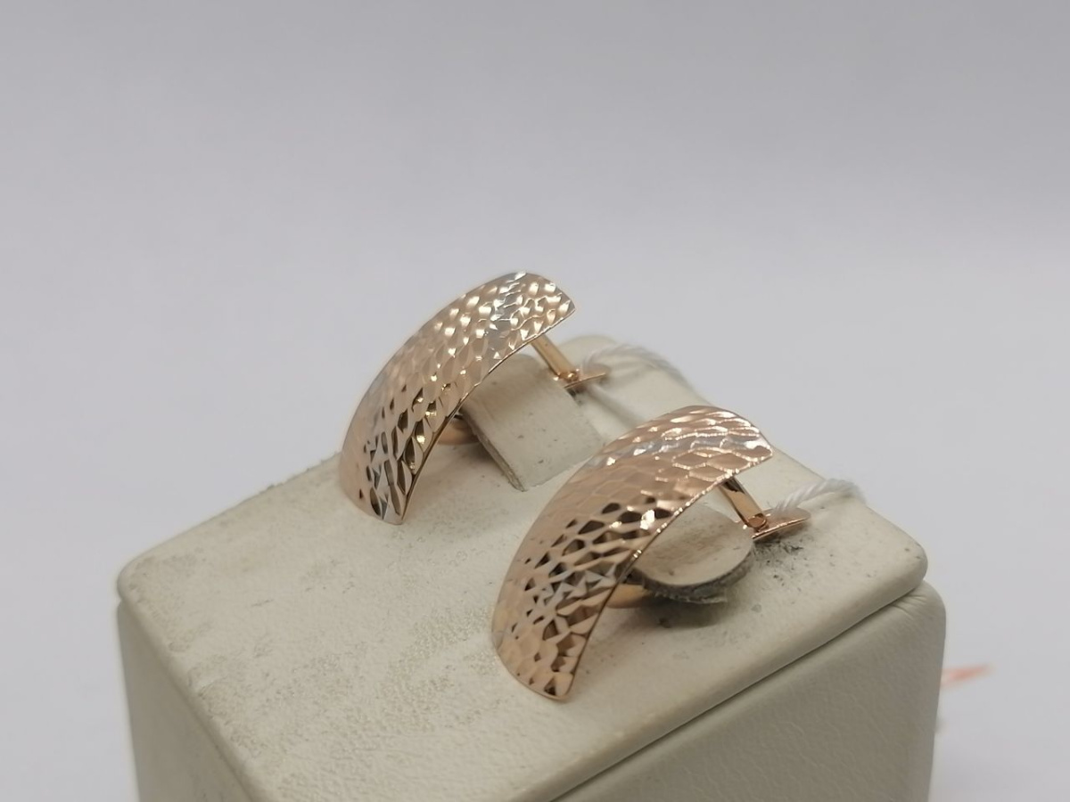 СБКМ585 СЕРЬГИ БЕЗ КАМНЯ (Au 585)