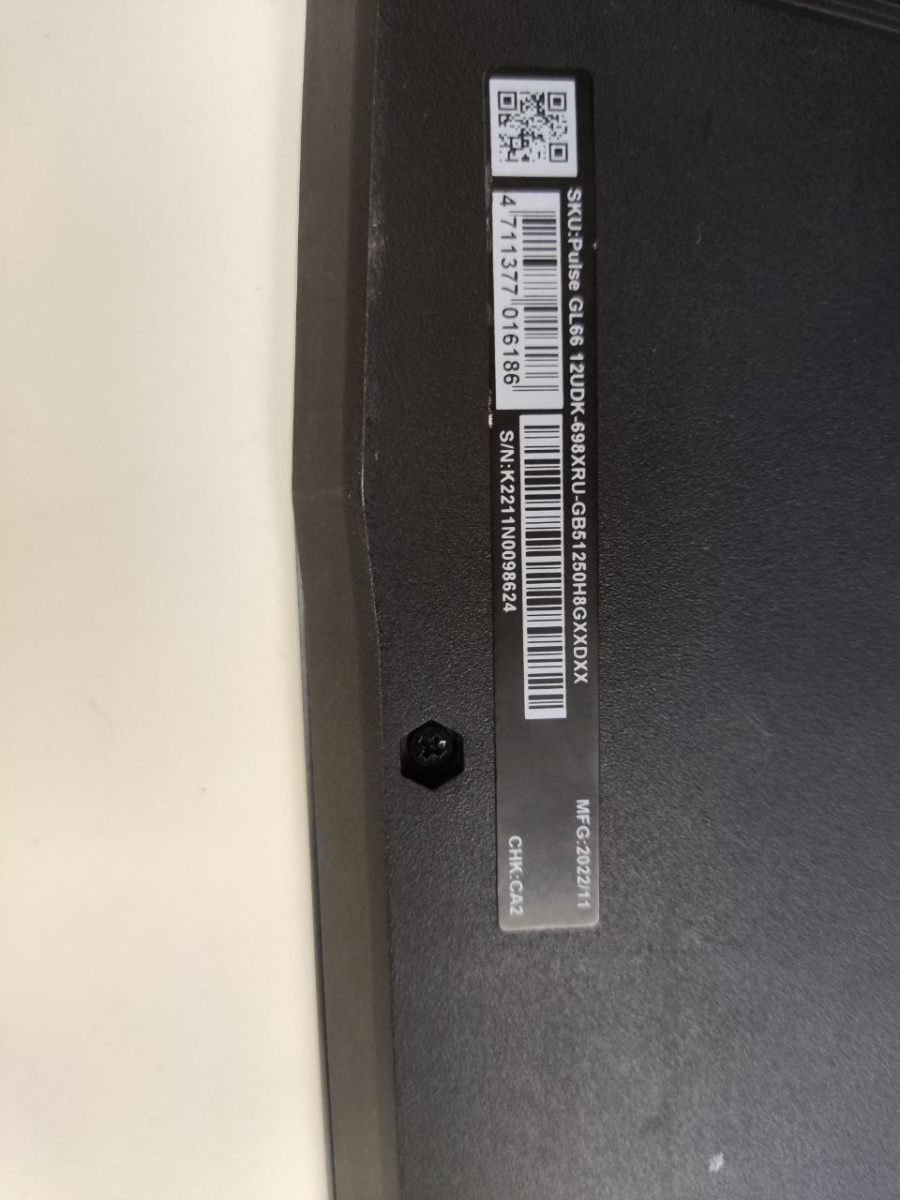 Ноутбук MSI; Core i5-12500H, GeForce RTX 3050 Ti, 16 Гб, 480 Гб, Нет