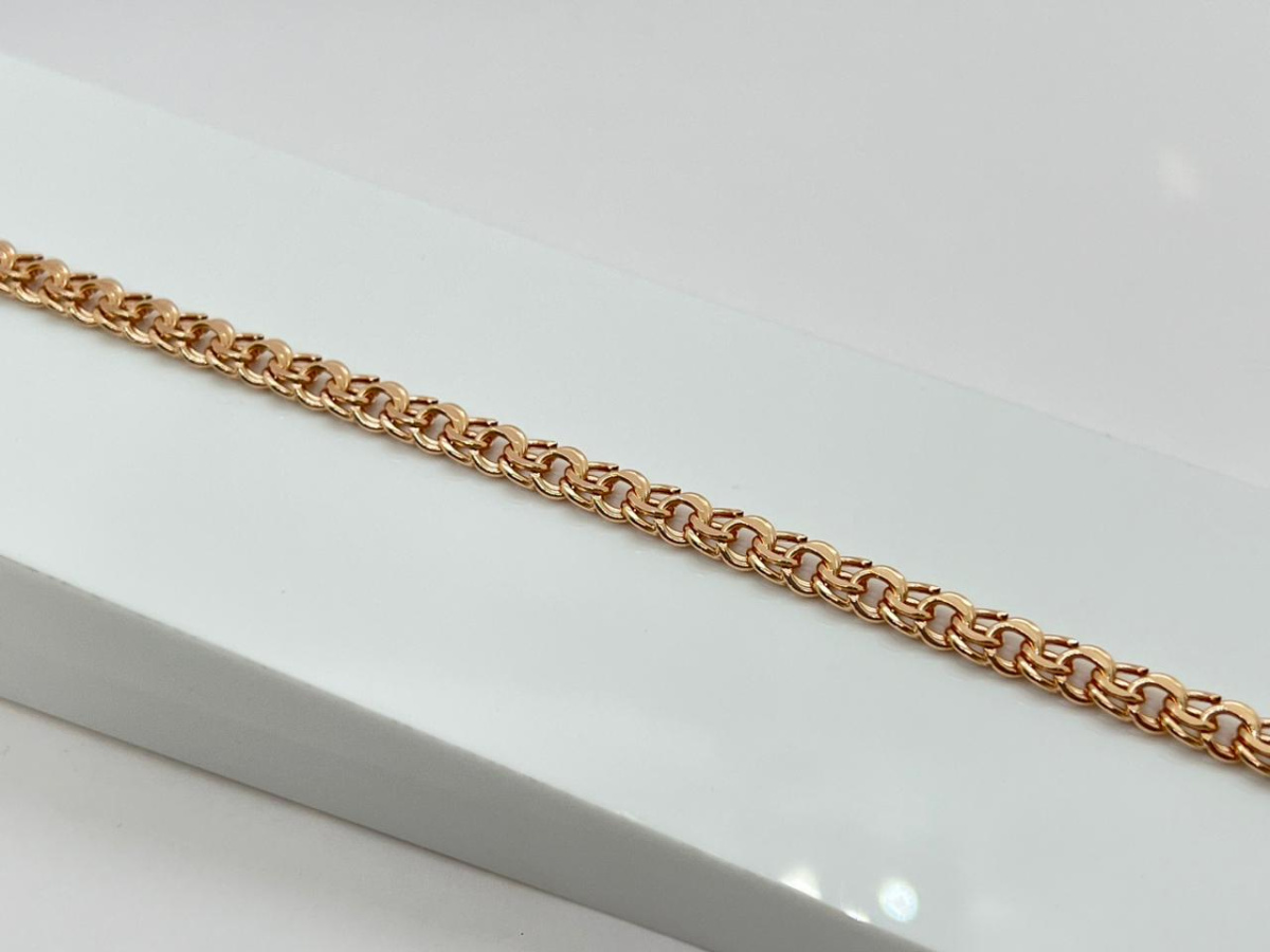 БРАСЛЕТ ПУСТОТЕЛЫЙ Бисмарк (Au 585)