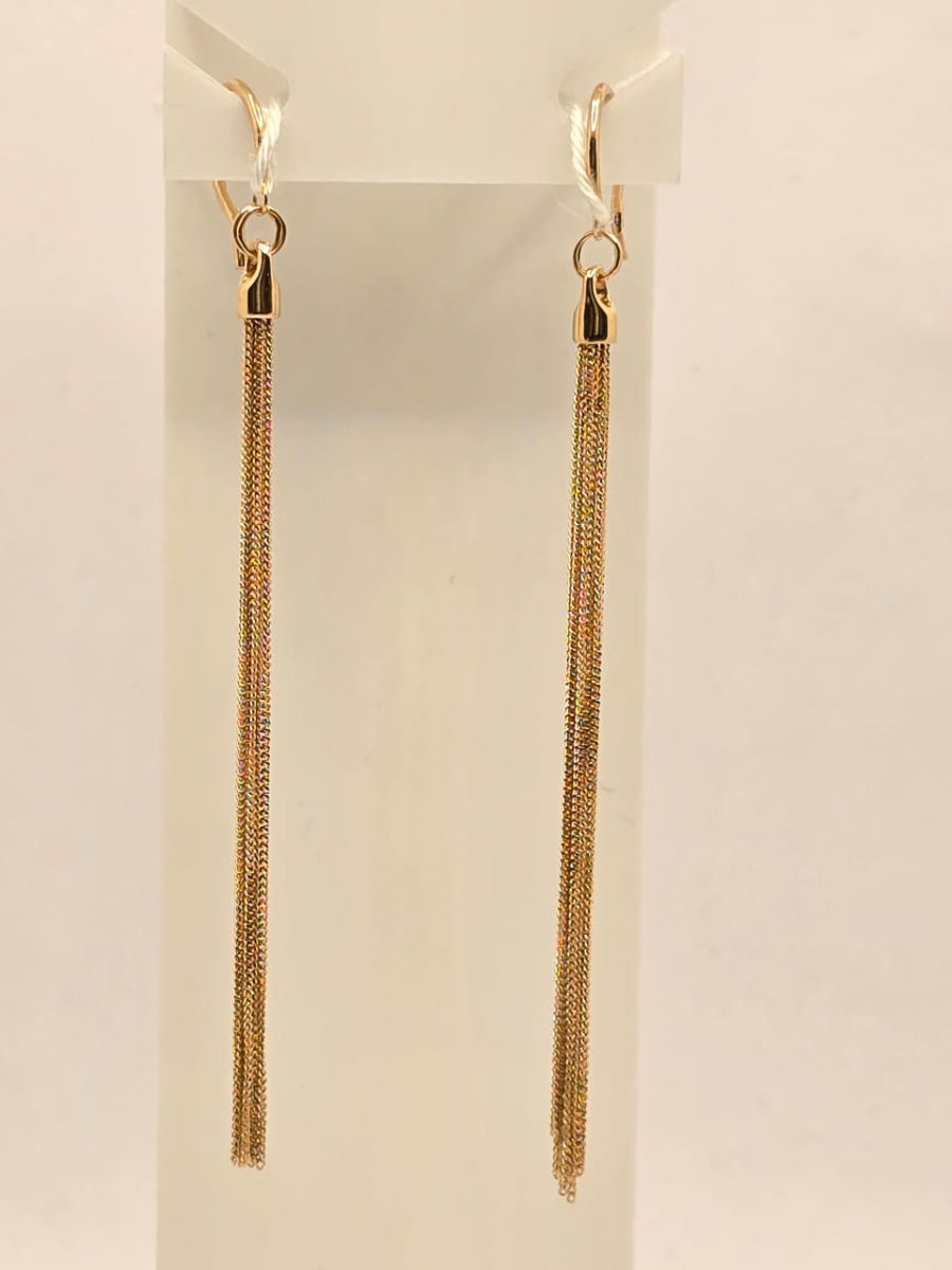 СБКМ585 СЕРЬГИ БЕЗ КАМНЯ (Au 585)