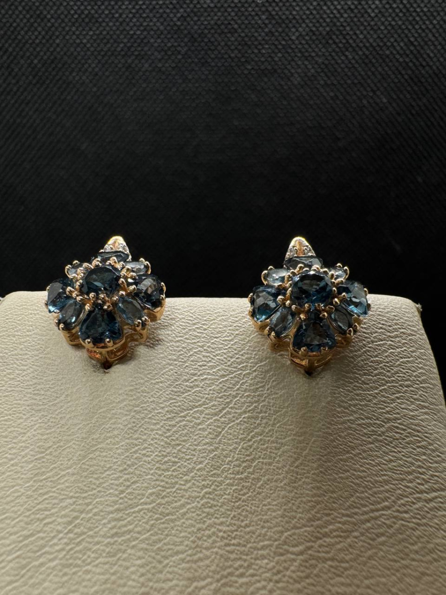 СКМИ585 СЕРЬГИ С КАМНЯМИ (Au 585)