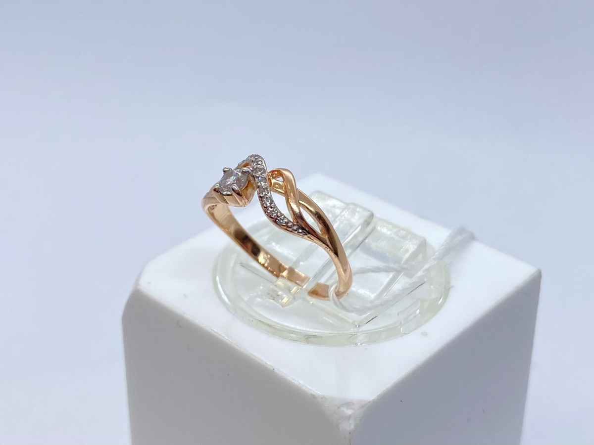 КОЛЬЦО С КАМНЯМИ (Au 585)