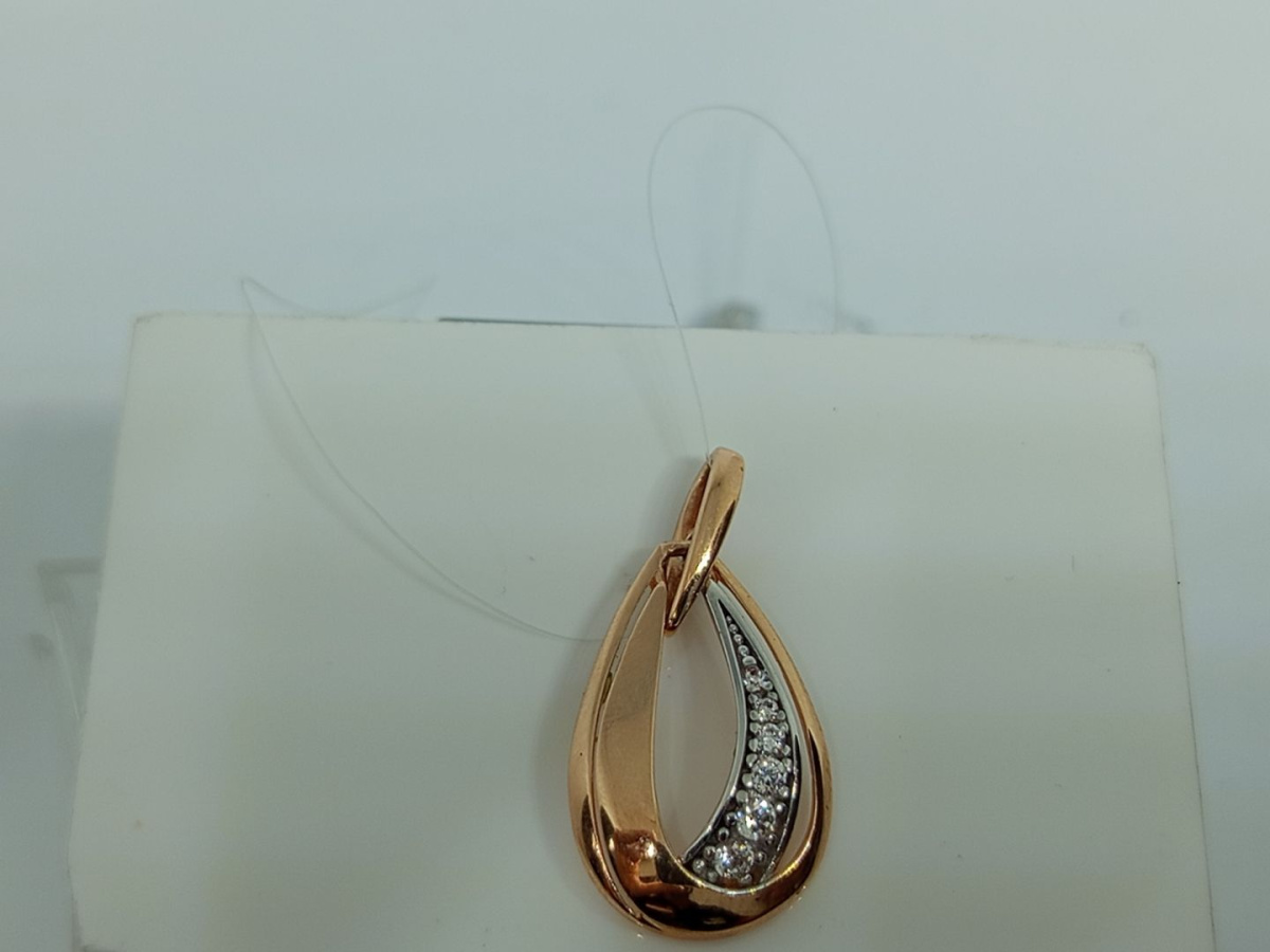 01-318003 ПОДВЕСКА С КАМНЯМИ (Au 585)